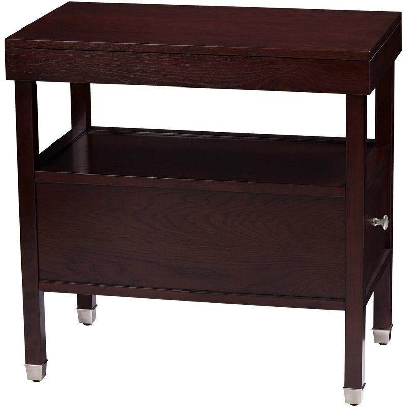 Elm Lane Huntley Espresso 15 1/4" Wide Narrow Chairside Accent Table