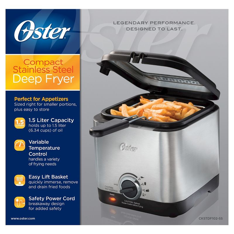 Oster 1.5qt Deep Fryer - Stainless Steel CKSTDF102