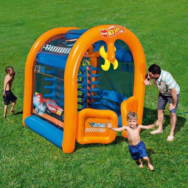 H2OGO! 53346E Mount Splashmore Kids Inflatable Backyard Water Slide Splash Mega Park Toy with Climbing Wall, Slide, Splash Zone, and Spray Blaster