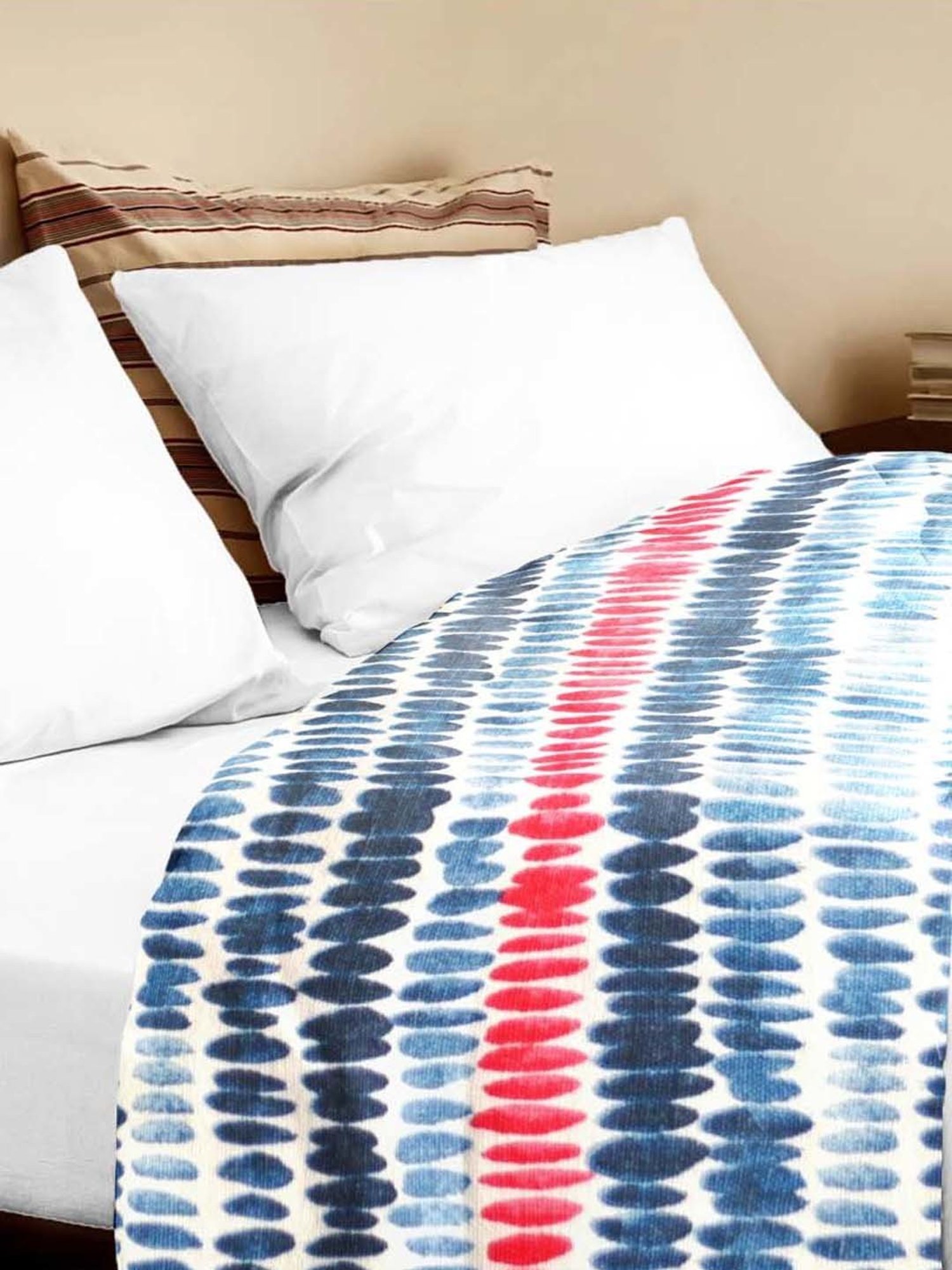 The Baby Atelier Red & Blue Brushstrokes Organic Junior Queen Bed Cover
