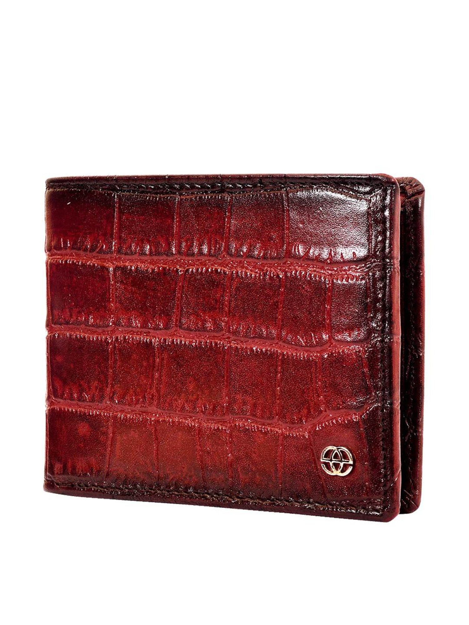 Eske Kev Maroon Casual Leather Bi-Fold Wallet for Men