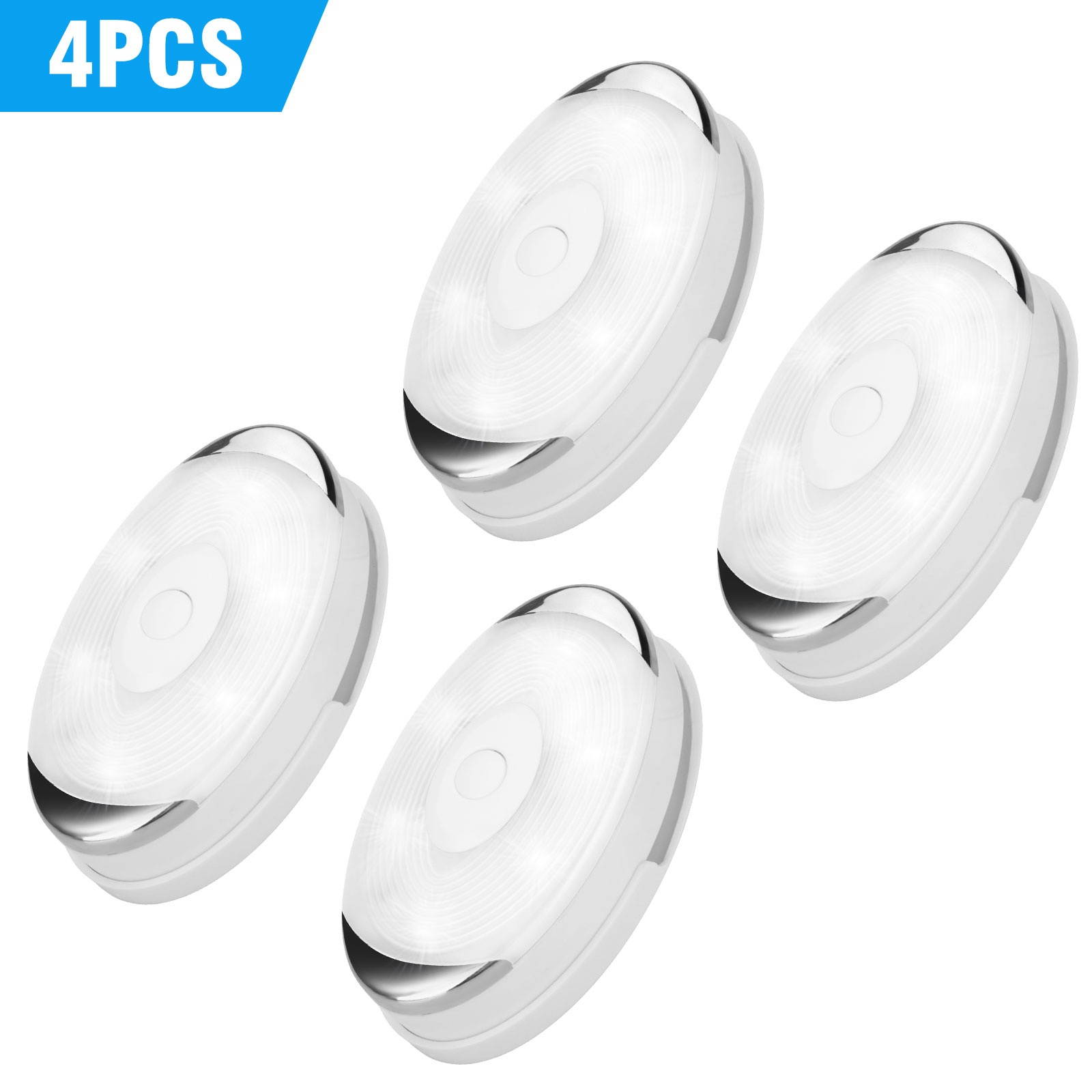 LED Puck Lights Under Cabinet Closet PIR Motion Sensor Kitchen Wall Night Light