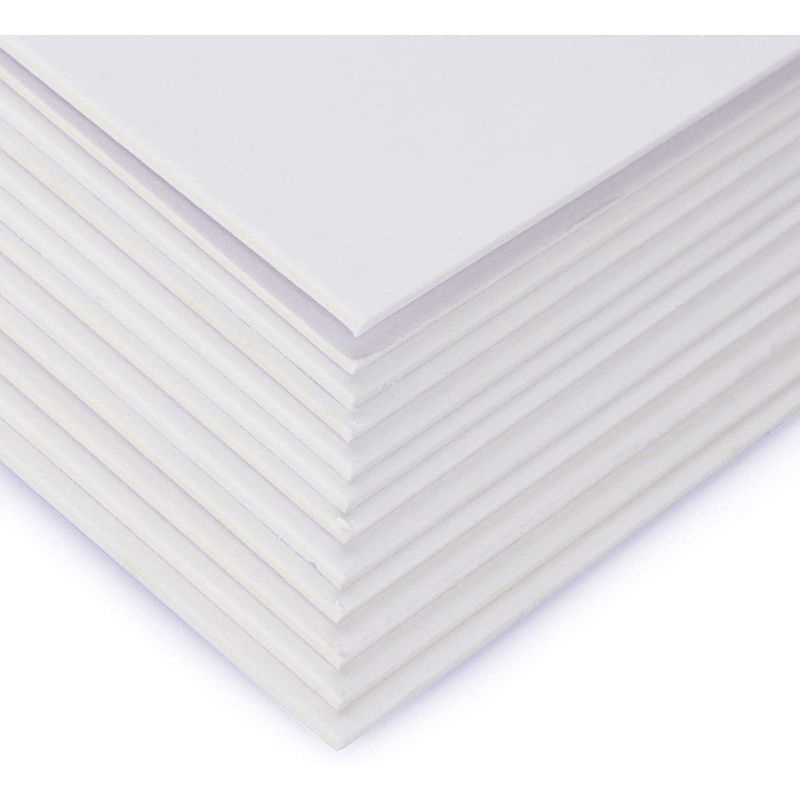 Bright Creations 12 Pack Uncut Mat Board for Picture Framing, White Photo Backing, Arts and Crafts(8 x 10 in)