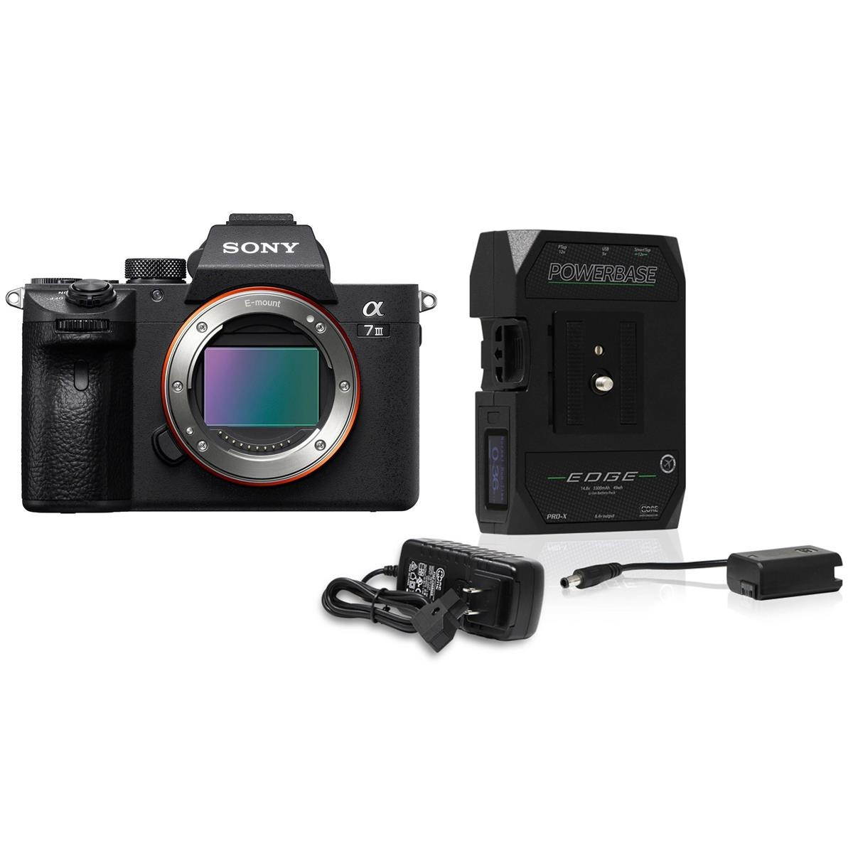 Sony Alpha a7 III Mirrorless Camera Body, Bundle w/Core SWX V-Mount Battery