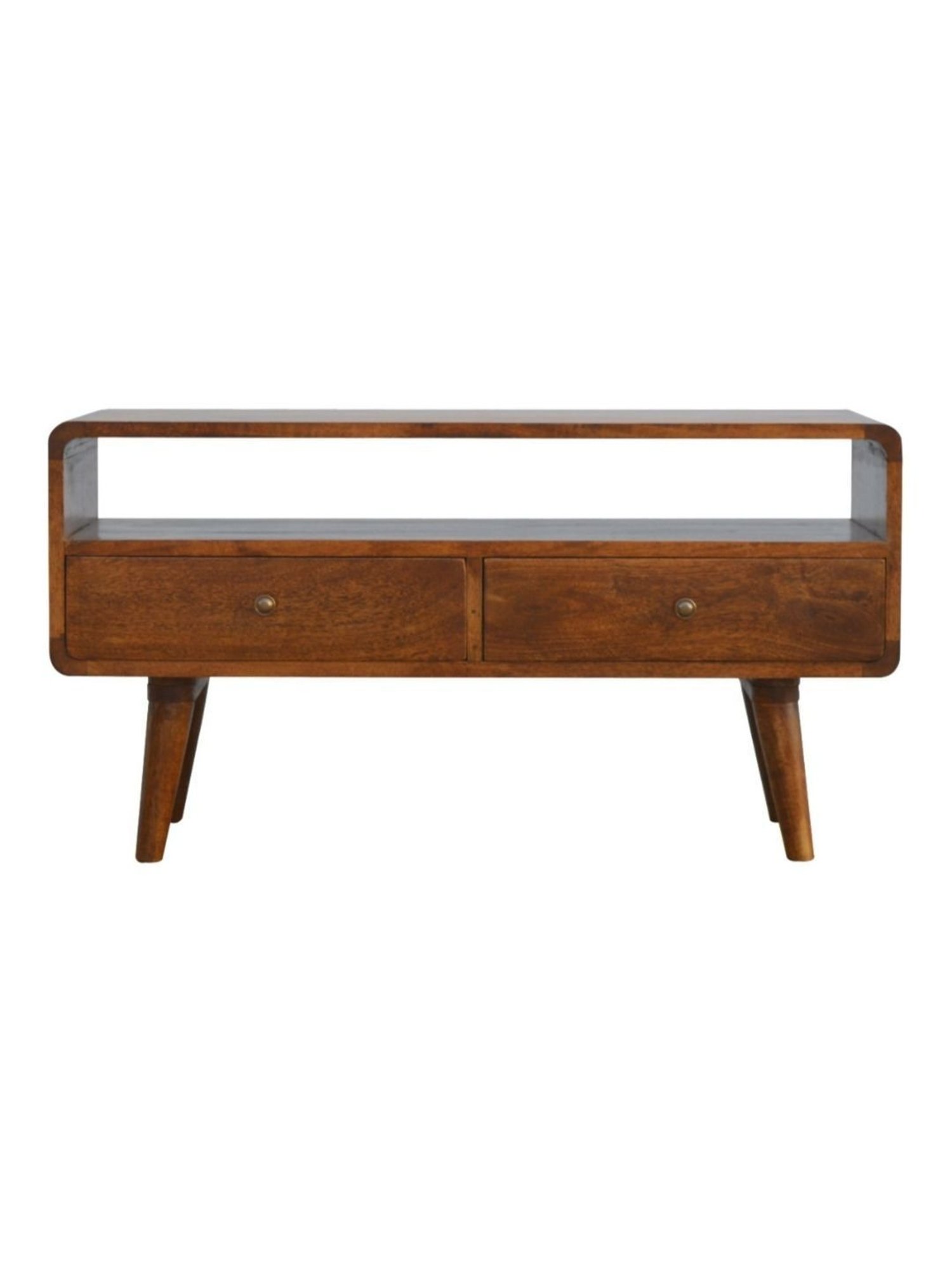 Artisan Furniture Brown Curved Chestnut Media Unit