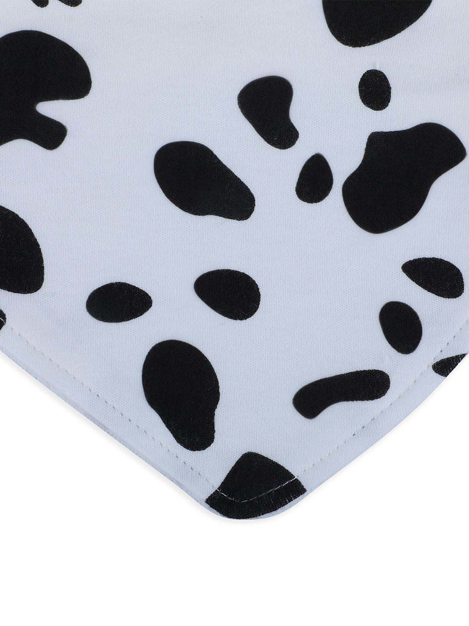 Baby Moo Kids White & Black Cotton Printed Bib (Pack of 3)