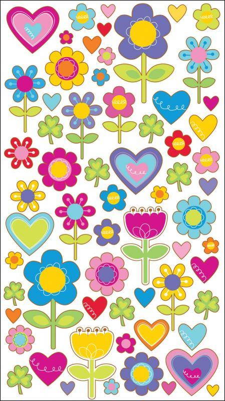 Sticko Classic Stickers-I Love Flowers