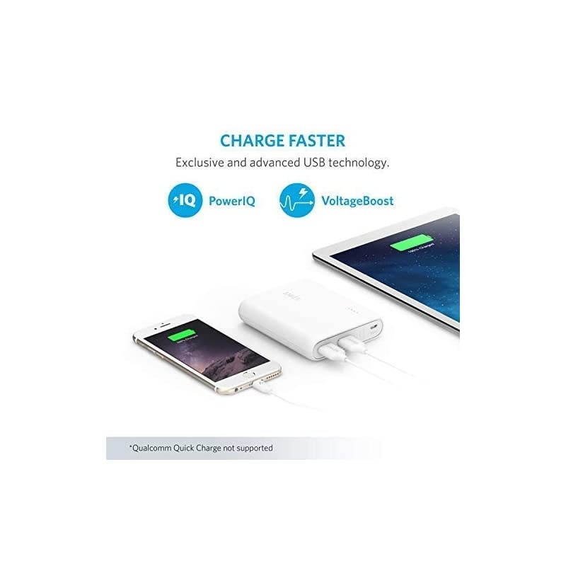 PowerCore 13000, Compact 13000mAh 4-Port Ultra-Portable Phone Charger Power Bank with PowerIQ and VoltageBoost Technology for iPhone, iPad, Samsung Galaxy