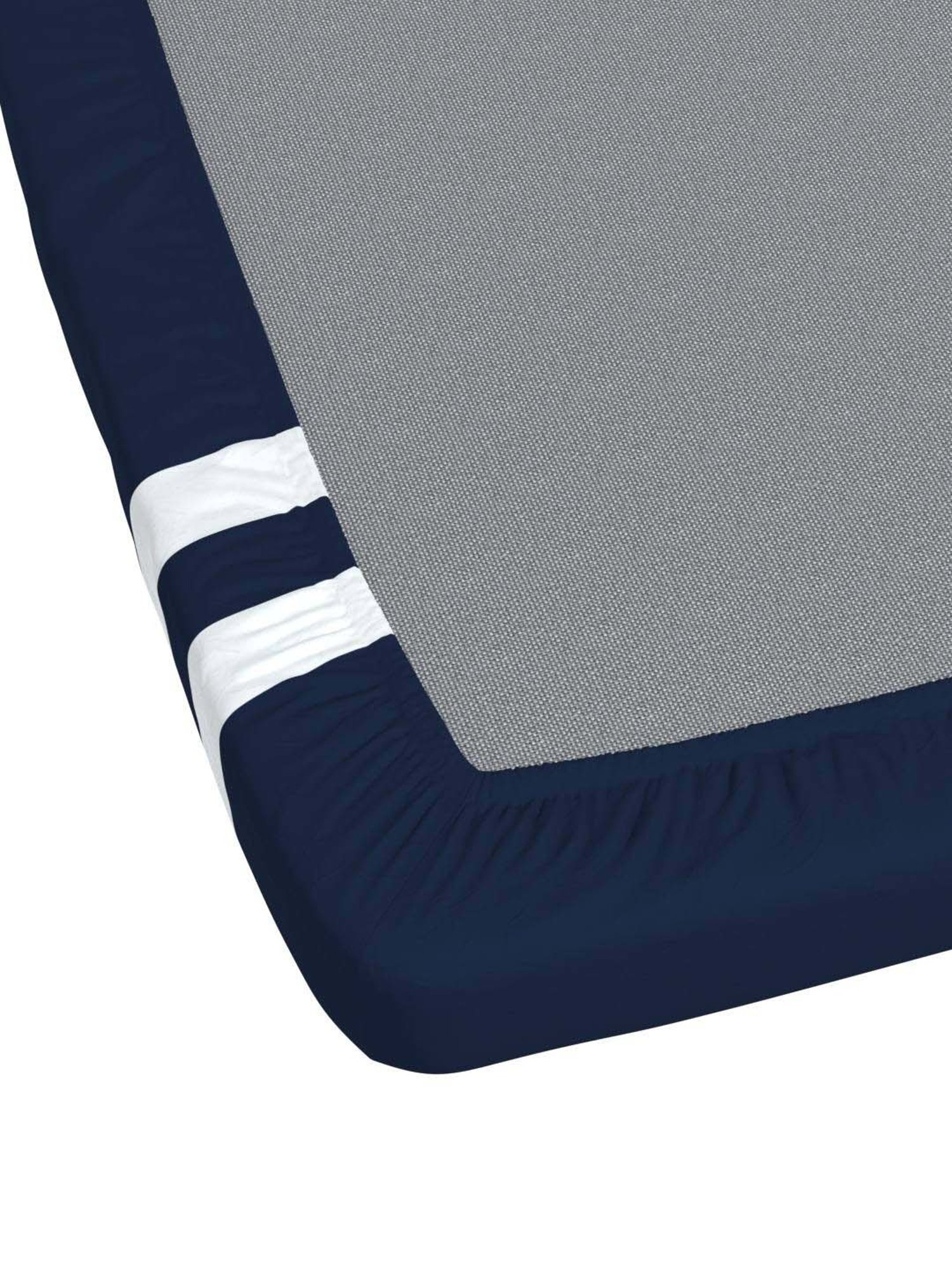 NAUTICA Coastal Stripes Navy & White Cotton Super King Size Bed Sheet With Pillow Covers