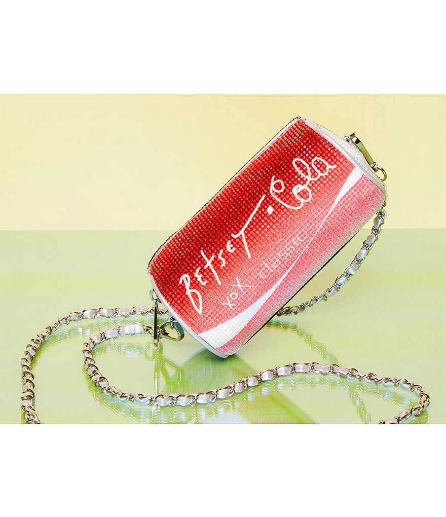 Betsey Johnson Betsey Cola Rhinestone Chain Strap Crossbody Bag