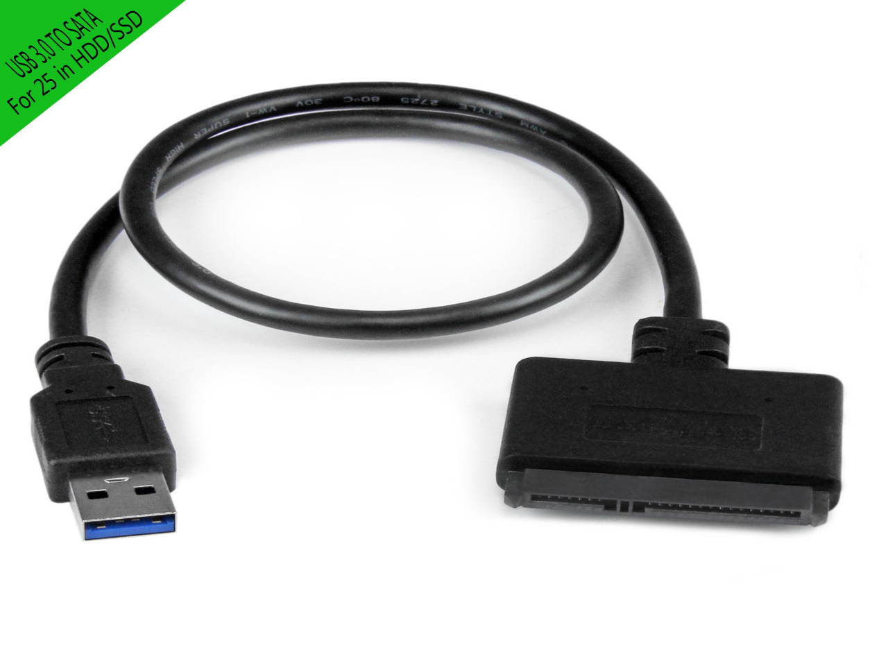 USB 3.0 to SATA Adapter , USB 3.0 to 2.5" SATA III Hard Drive Adapter Cable, Support UASP function- SATA to USB 3.0 Converter up to 6Gps for SSD/HDD, plug and play - Black