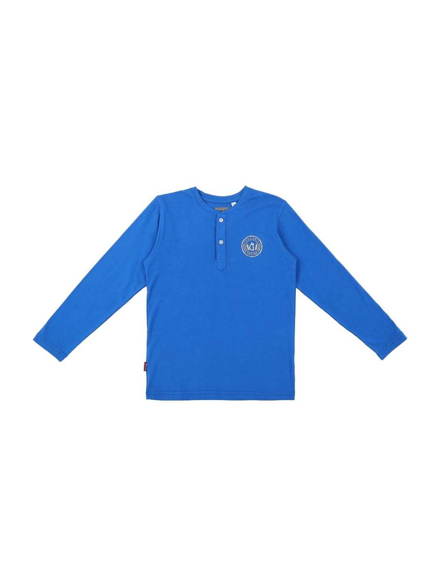 Gini & Jony Boys Yellow & Blue Cotton Printed T-Shirts (Pack Of 2)