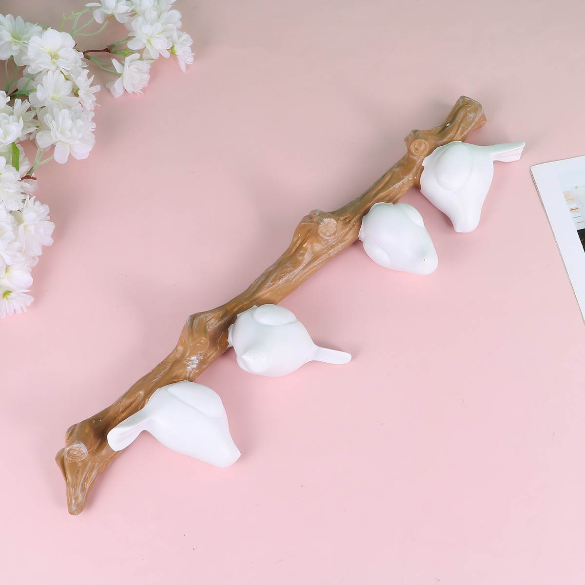 1PC Wall Hook Stereoscopic Bird Design Hook Fashion Clothing Hook Household Hanging Hook for Home Shop (Four Black Bird)