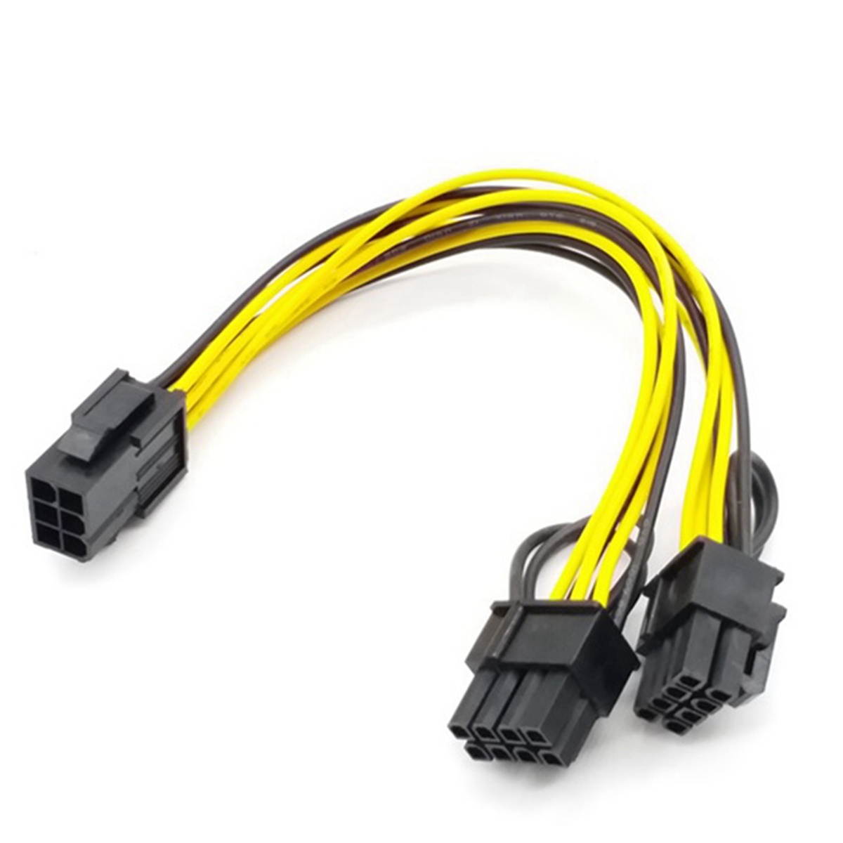 5PCS PCI-E 6-Pin to Dual 6+2-Pin Power Splitter Cable & 5Pcs 8Pin 6+2P Male GPU Image Video Card Miner Power Cable Cord