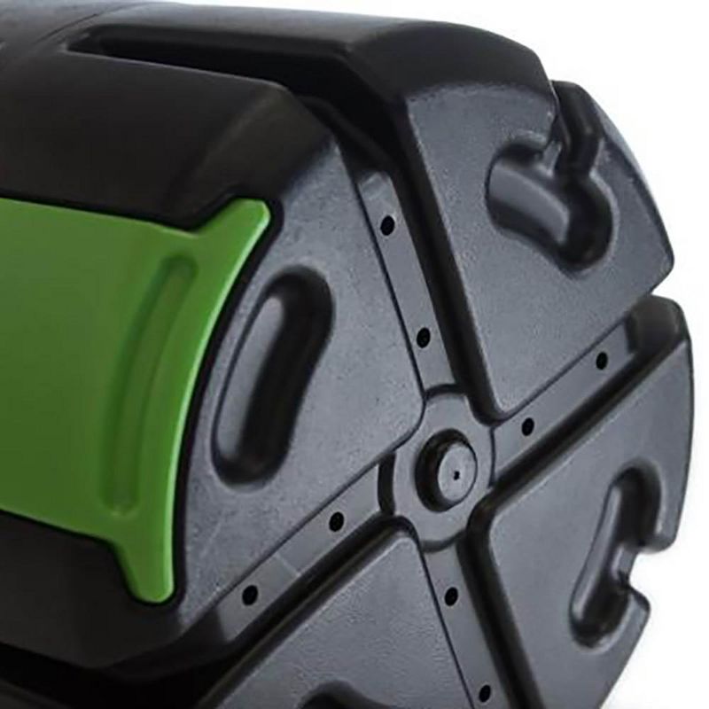 FCMP Outdoor 37 Gallon Chamber Quick Curing Rolling Compost Tumbler Bin for Soil