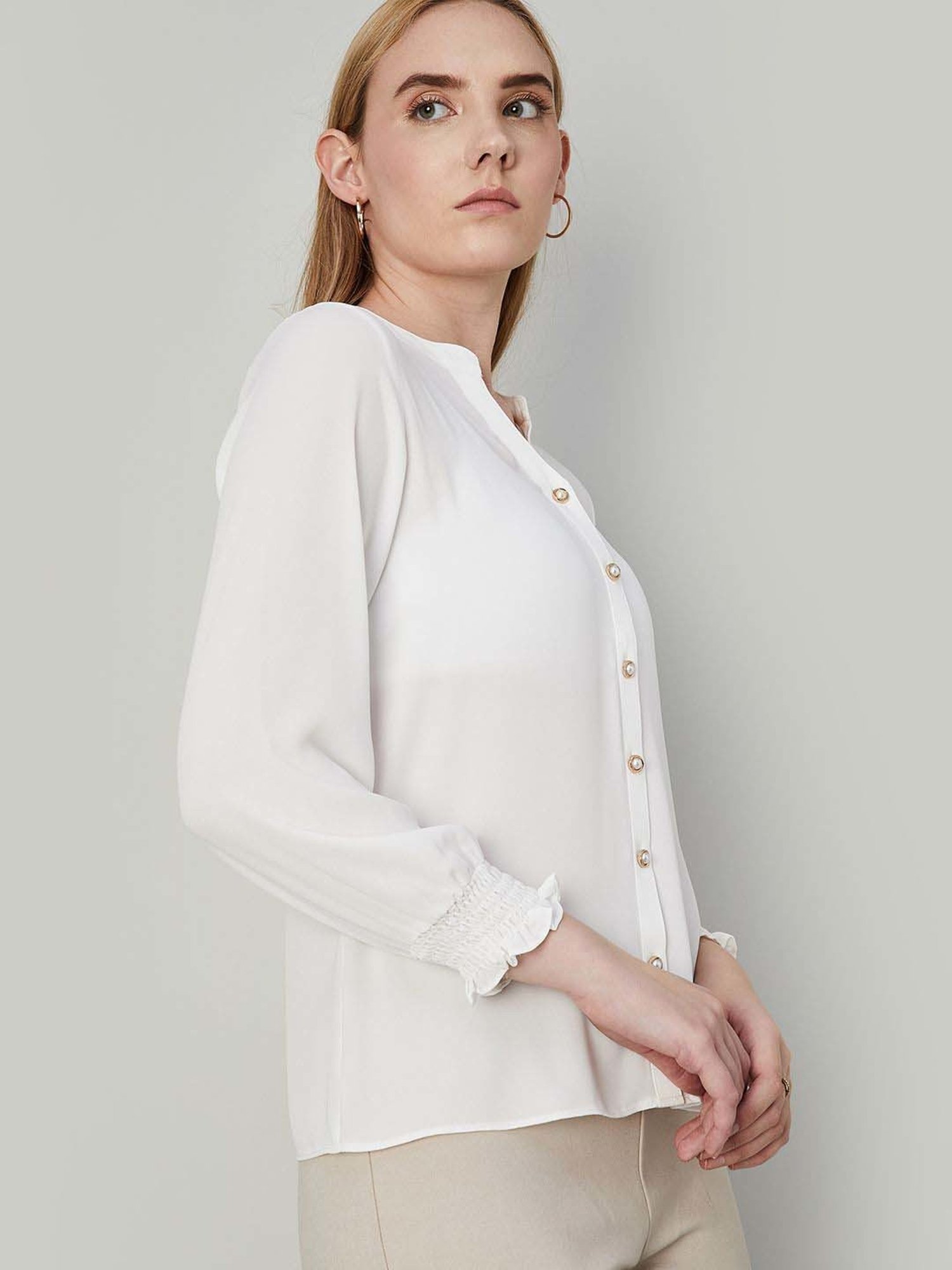 Code by Lifestyle White Regular Fit Top