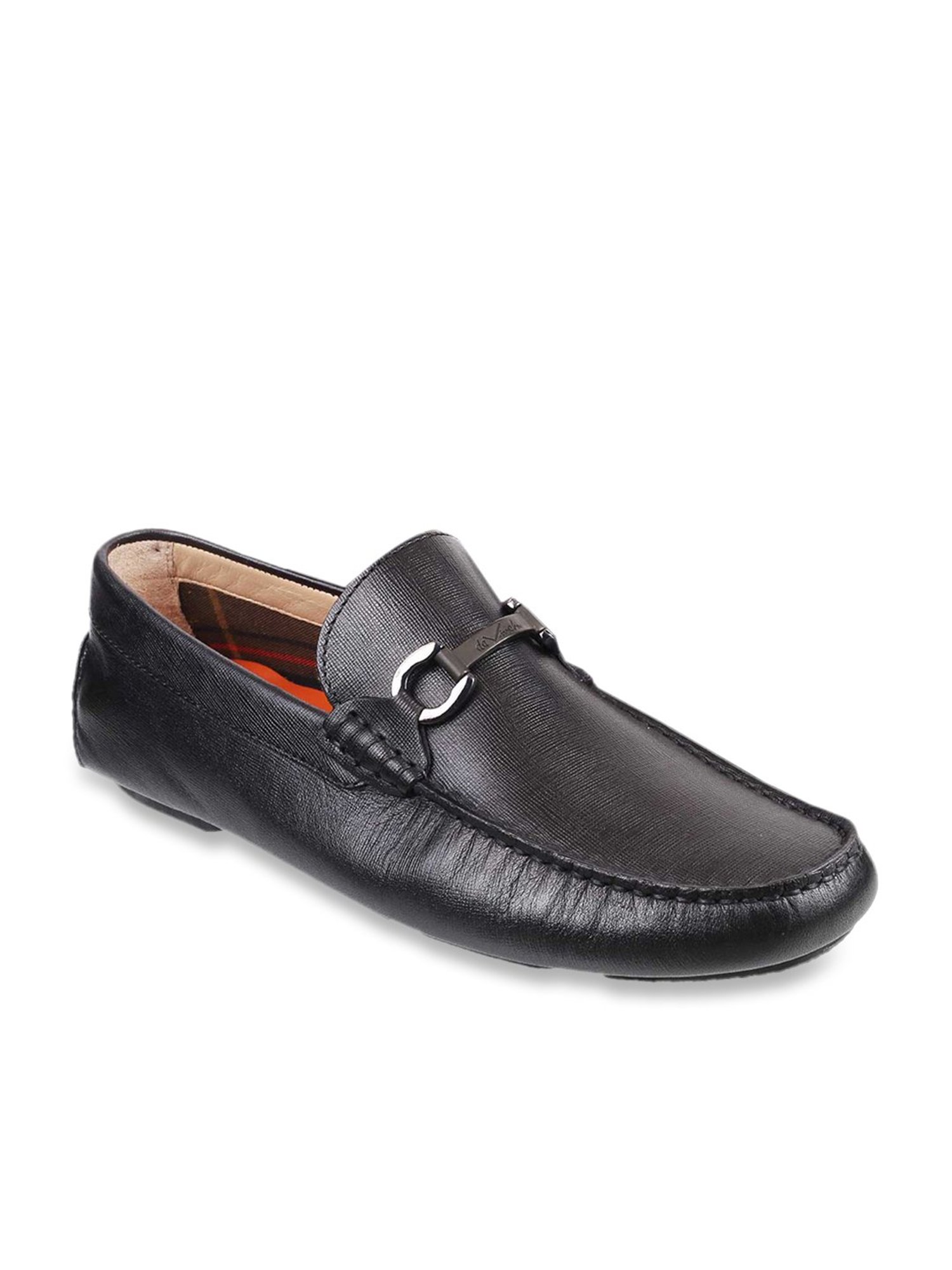 Da Vinchi by Metro Men's Black Casual Loafers