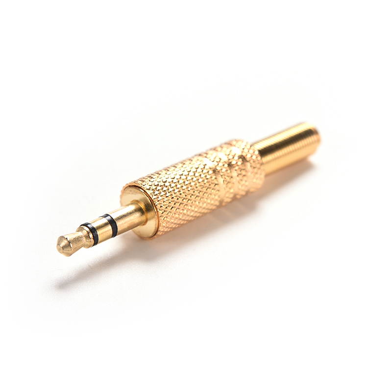 1pcs 3.5mm 1/8" Stereo Male Audio TRS Jack Plug Adapter Connector Plated Gold
