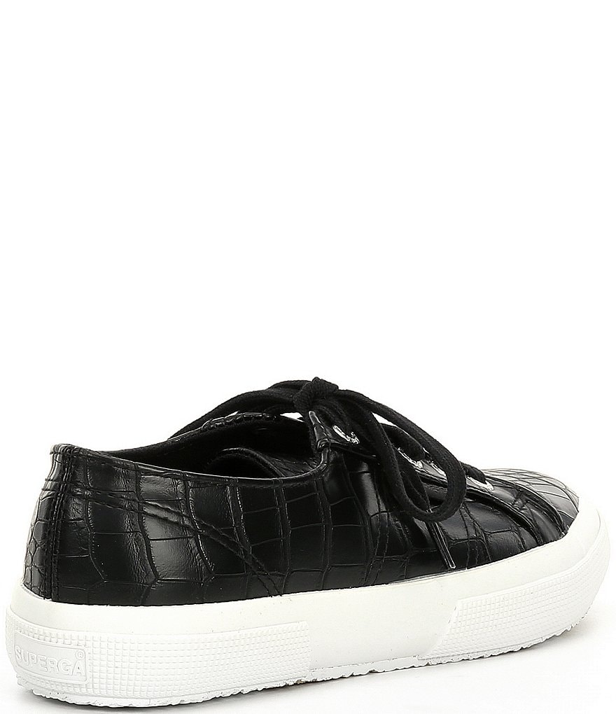 Superga 2750 Croc Embossed Lace-Up Sneakers