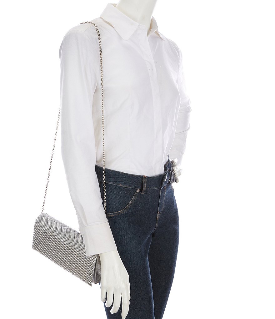 Kate Landry Satin Buckle Clutch Bag