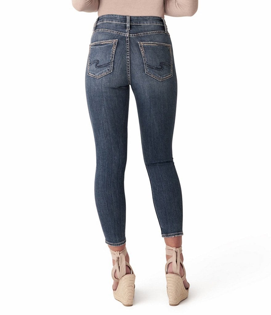 Celebrity Pink Destructed Cropped Skinny Jeans