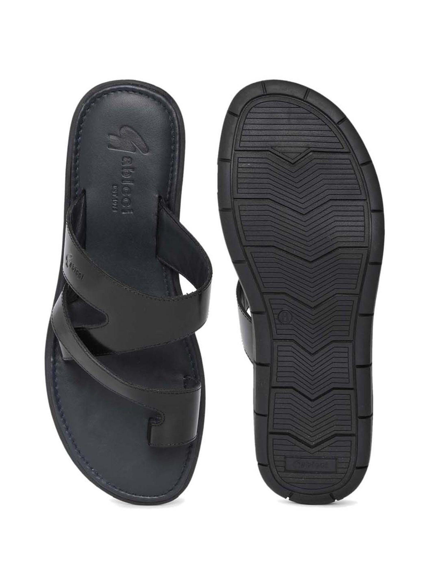 Gabicci Men's Black Toe Ring Sandals