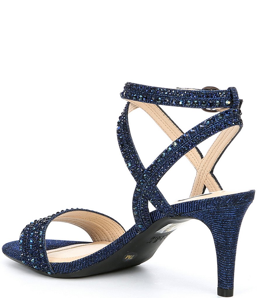 Alex Marie Parlyn Glitter Rhinestone Strappy Sandals