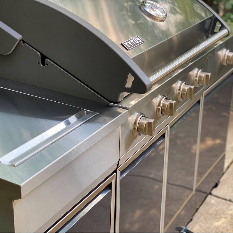 TYTUS 4-Burner Gas Grill Island TI400PCCLP-3.0.2 Stainless Steel/Charcoal Gray