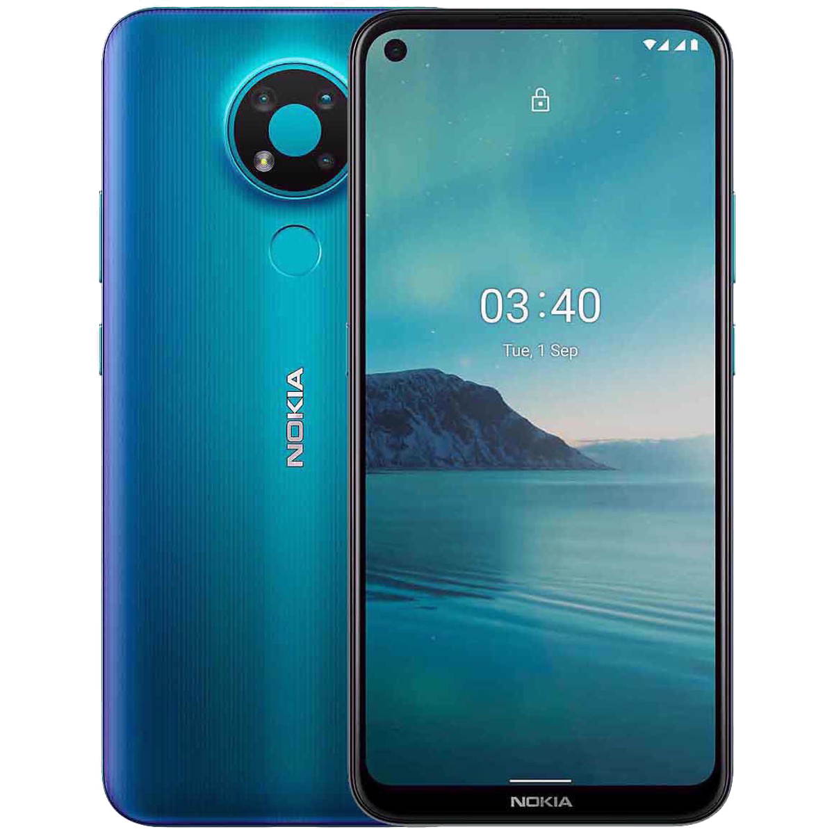 Nokia 3.4 Dual-SIM 64GB ROM + 3GB RAM (GSM Only | No CDMA) Factory Unlocked 4G/LTE Smartphone (Fjord Blue) - International Version