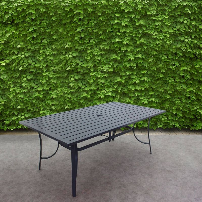 Renaissance Square Outdoor Patio Stacking Table - Gray - Vifah