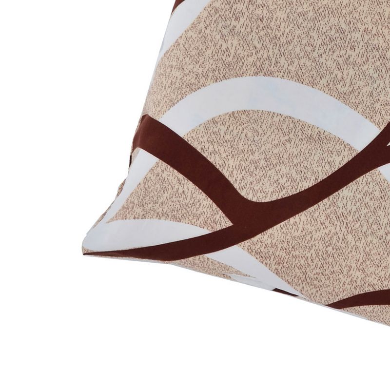 1 Pc Square 18"x18"  Polyester Zipper Decorative Pillow Cover Brown  - PiccoCasa