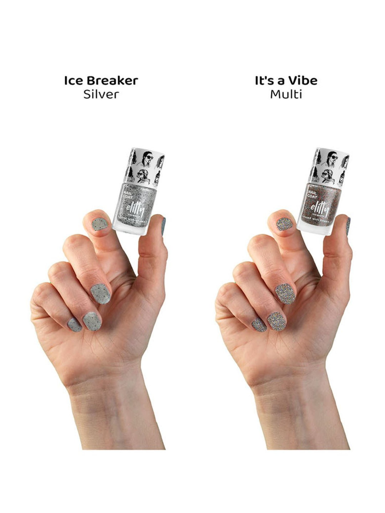 Elitty Mad Over Nails Nail Polish Vibing Combo - Pack of 2 - It s a Vibe, Ice Breaker