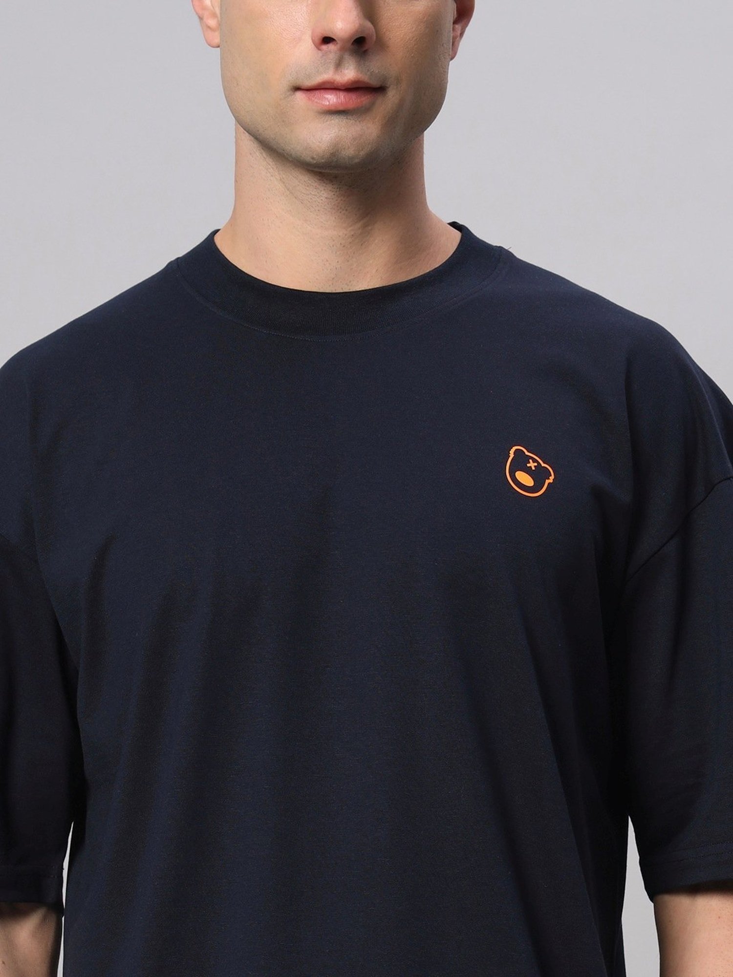 Griffel Navy Blue Cotton Loose Fit Co-Ord Set