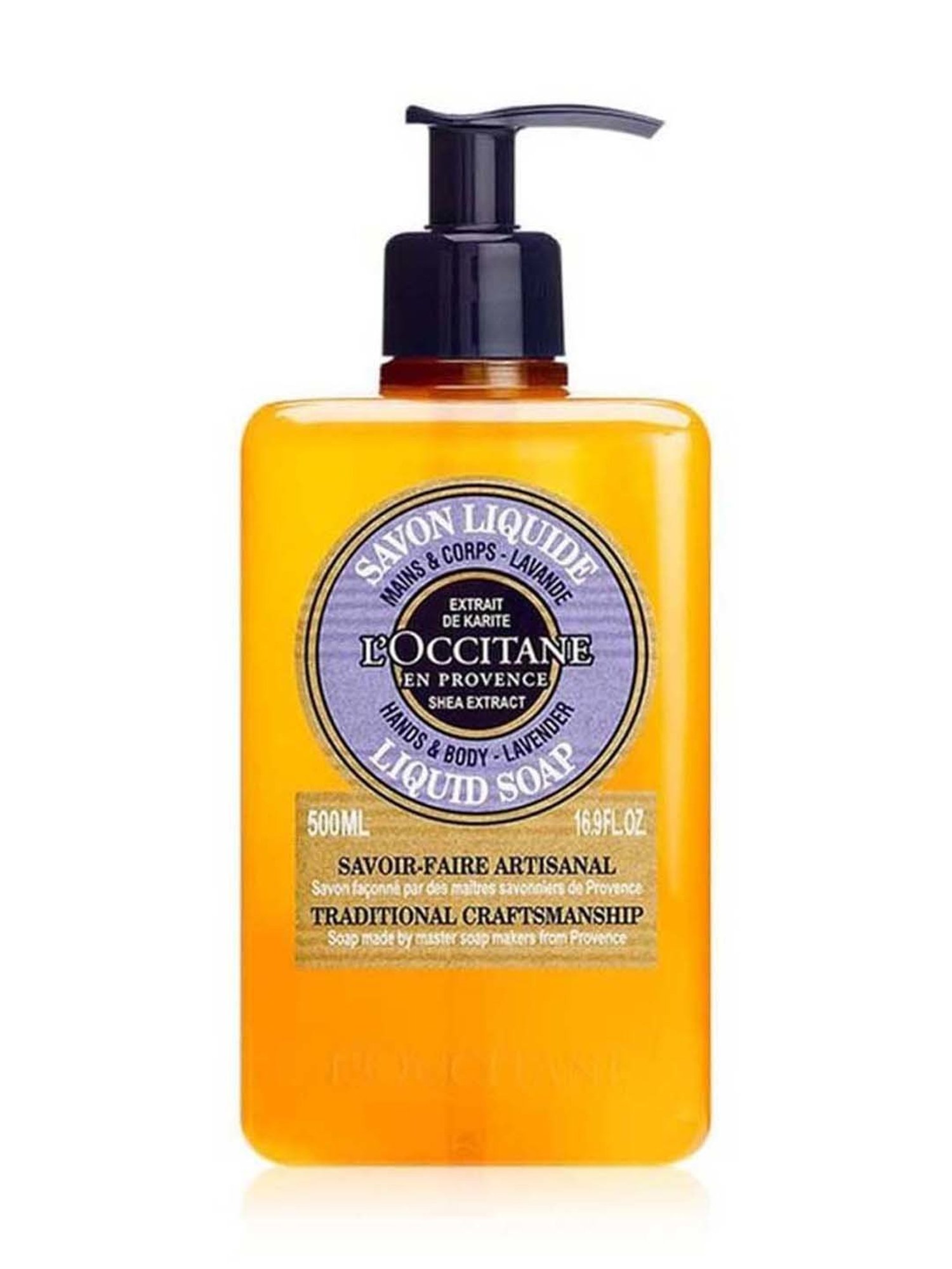 L'Occitane Shea Butter Hands & Body Lavender Liquid Soap - 500 ml
