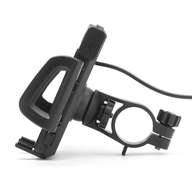 Universal Motorcycle MTB Bike Handlebar Water-proof USB Charging Mount Phone Holder for Cell Phone