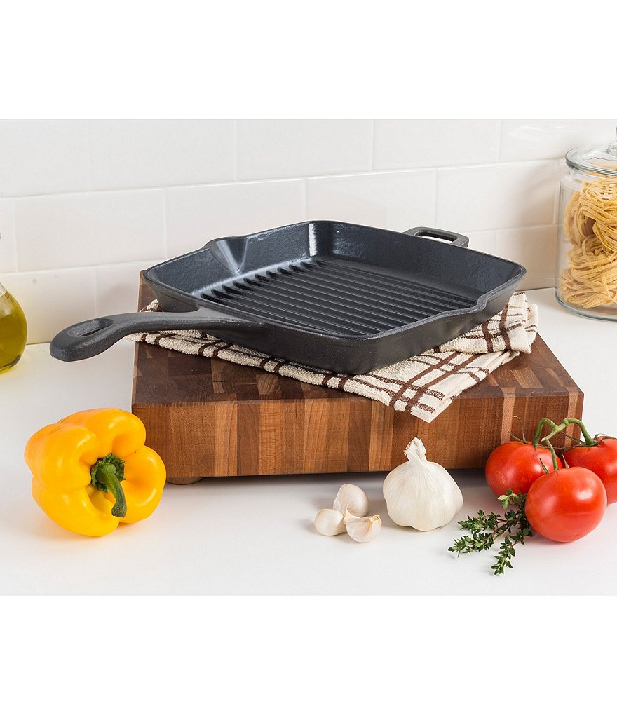 Viking Enamel Coated Cast Iron 11#double; Square Grill Pan
