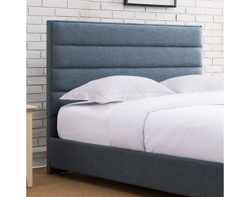 Glenwillow Home Dowling Upholstered Headboard in Blue, King/California King Size
