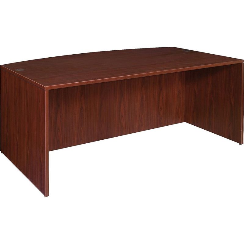 Lorell Bowfront Desk Shell 72"x36"x29-1/2" Mahogany 69370