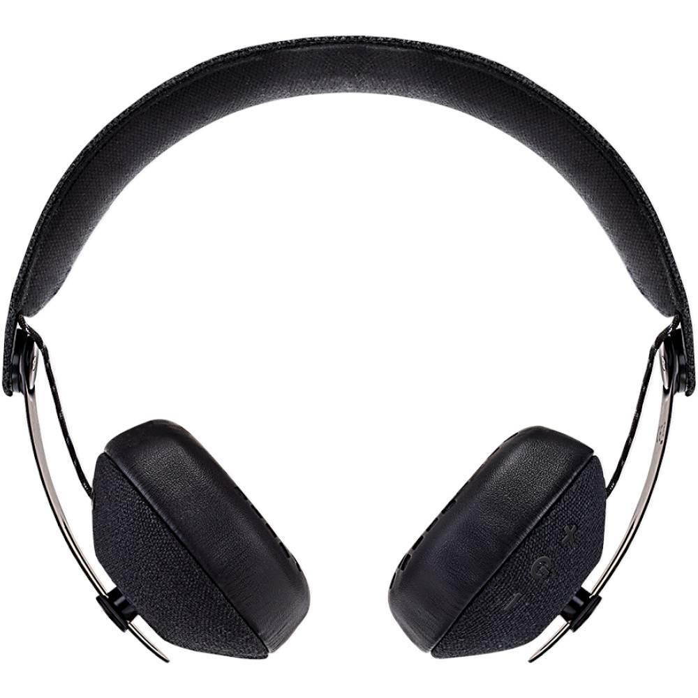 House Of Marley Rise BT On-Ear Bluetooth Headphones with Mic, Black, EM-JH111-BK