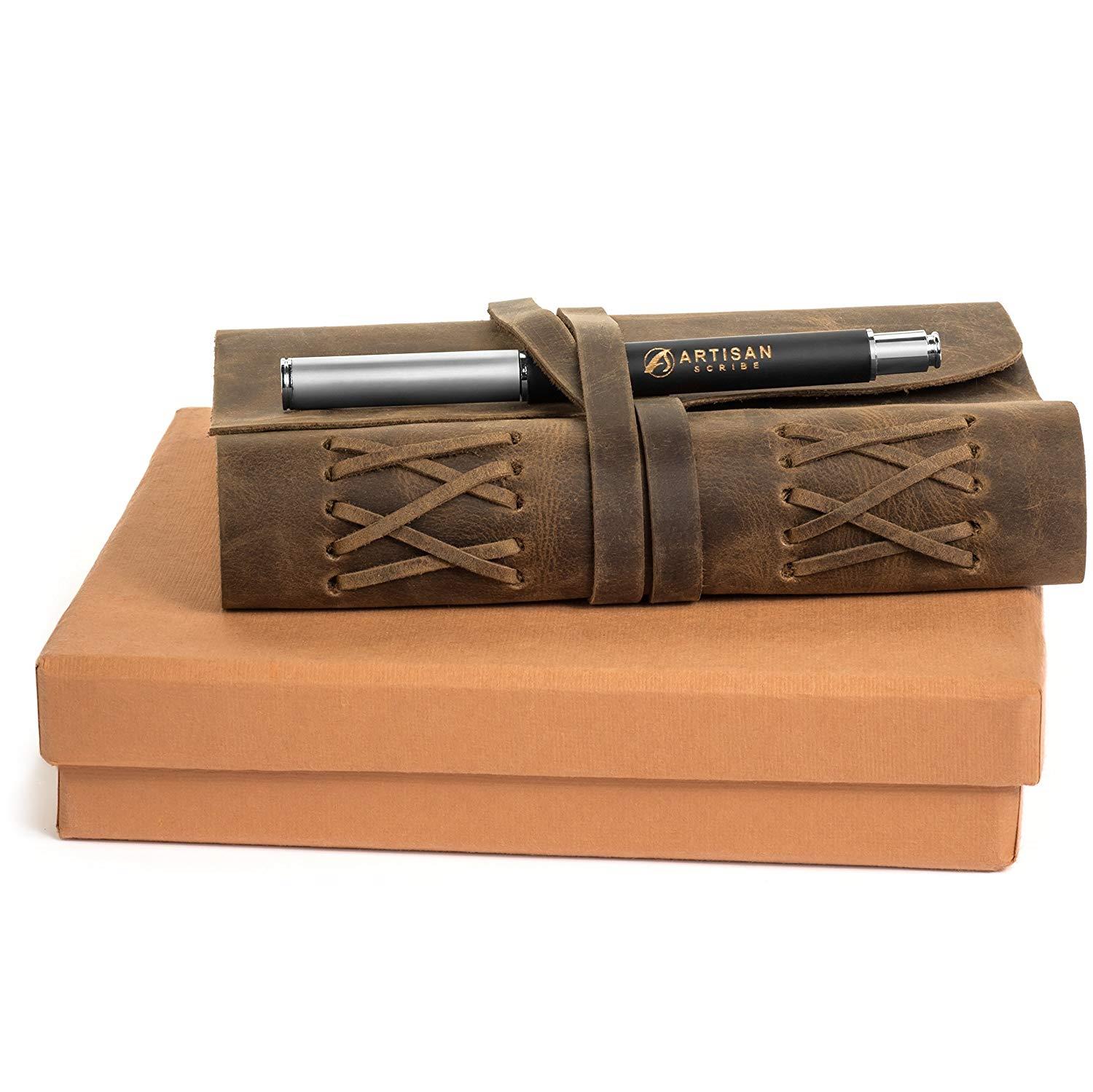 LEATHER JOURNAL Handmade Artisan Notebook Or Sketchbook With Unlined Cotton Paper For Men & Women 7 X 5 Inches Perfect For Travel Diary And Art Makes A Great Gift for People Of All Ages (7X5 Gift Box)