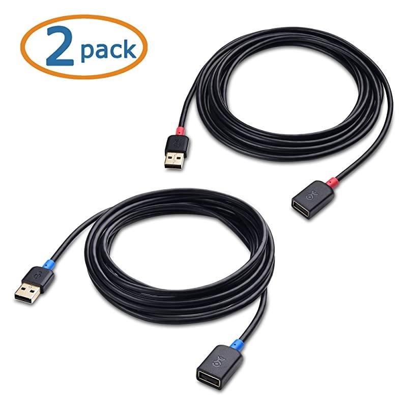 2-Pack USB to USB Extension (Male to Female USB Extender Cable) - 6 ft