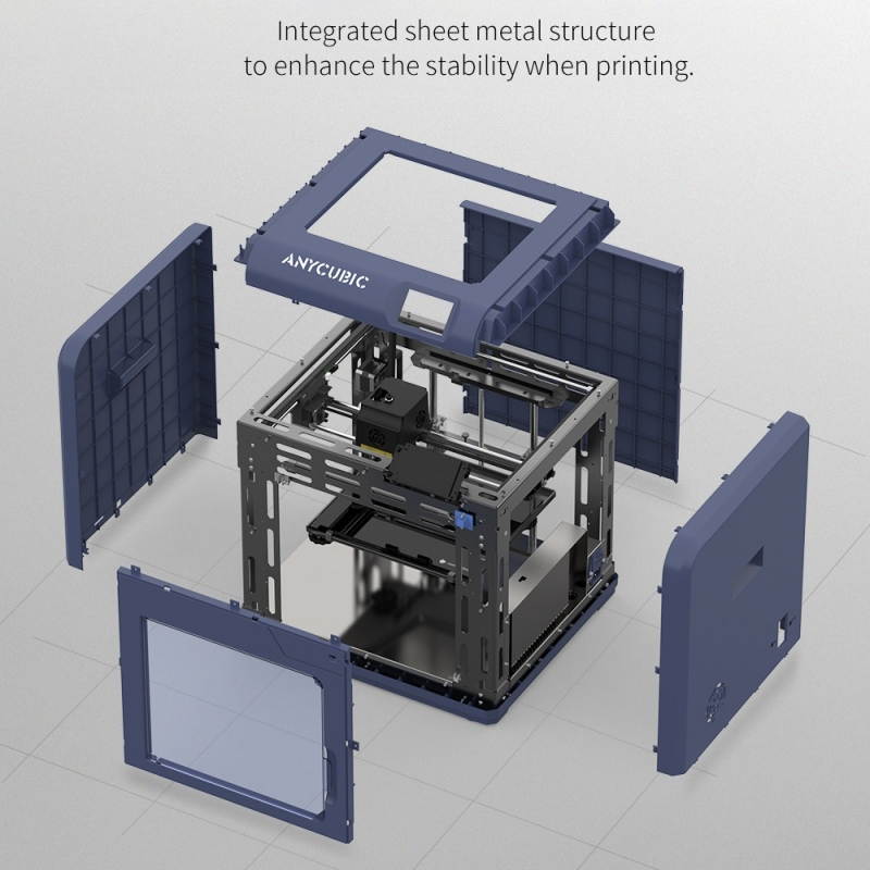 ANYCUBIC 3D Printer, 4Max Pro 2.0 Upgraded Metal FDM 3D Printer, Fully Enclosed, TFT Touchscreen, Ultra-Silent, Works with ABS/TPU/PLA/Hips Filament, 10.63''(L) x 8.27''(W) x 7.48''(H) Printing Size