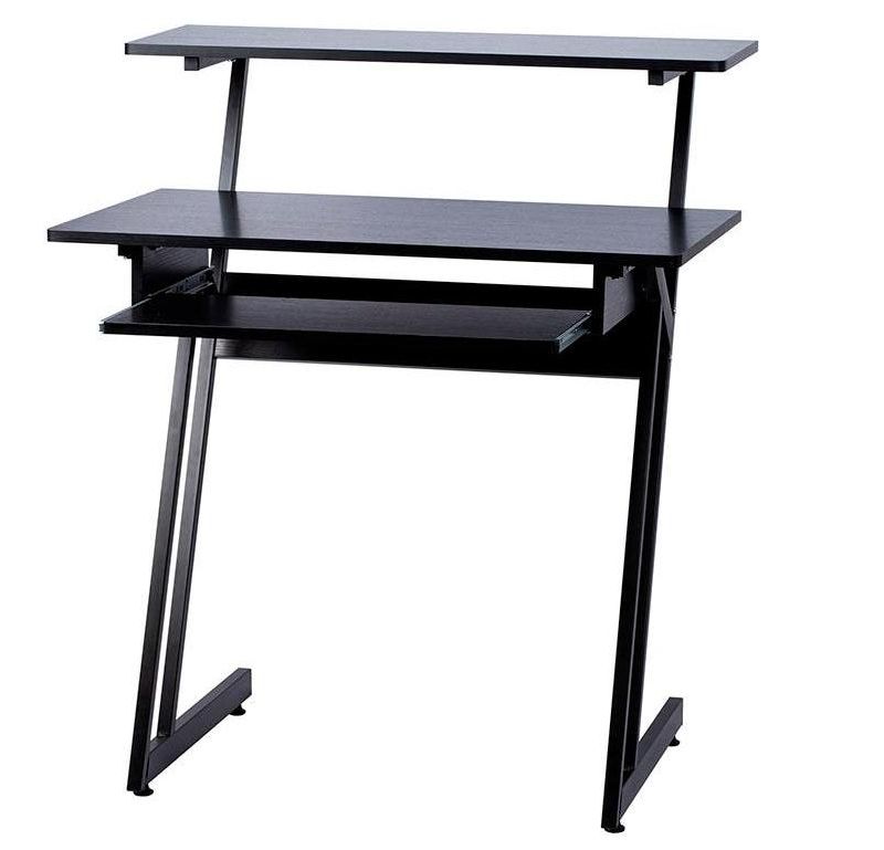 Monoprice Recording Studio Desk with Raised Platform and Keyboard Tray, Studio Workstation, Stable & Lightweight, For Home Studio - Stage Right Series