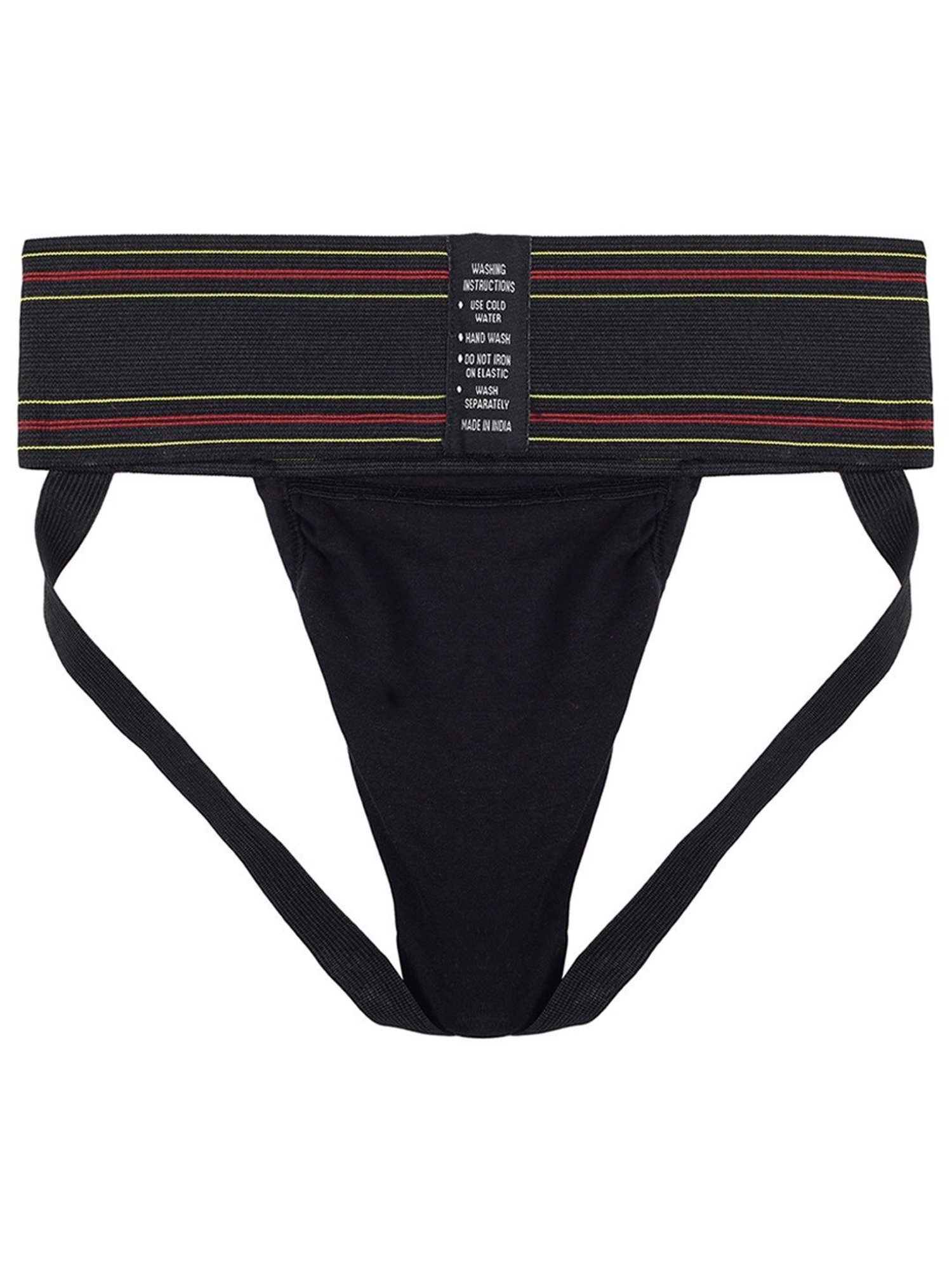 Omtex Men's Athletic Wolf Cotton Supporter Jockstraps (Black) Size - M