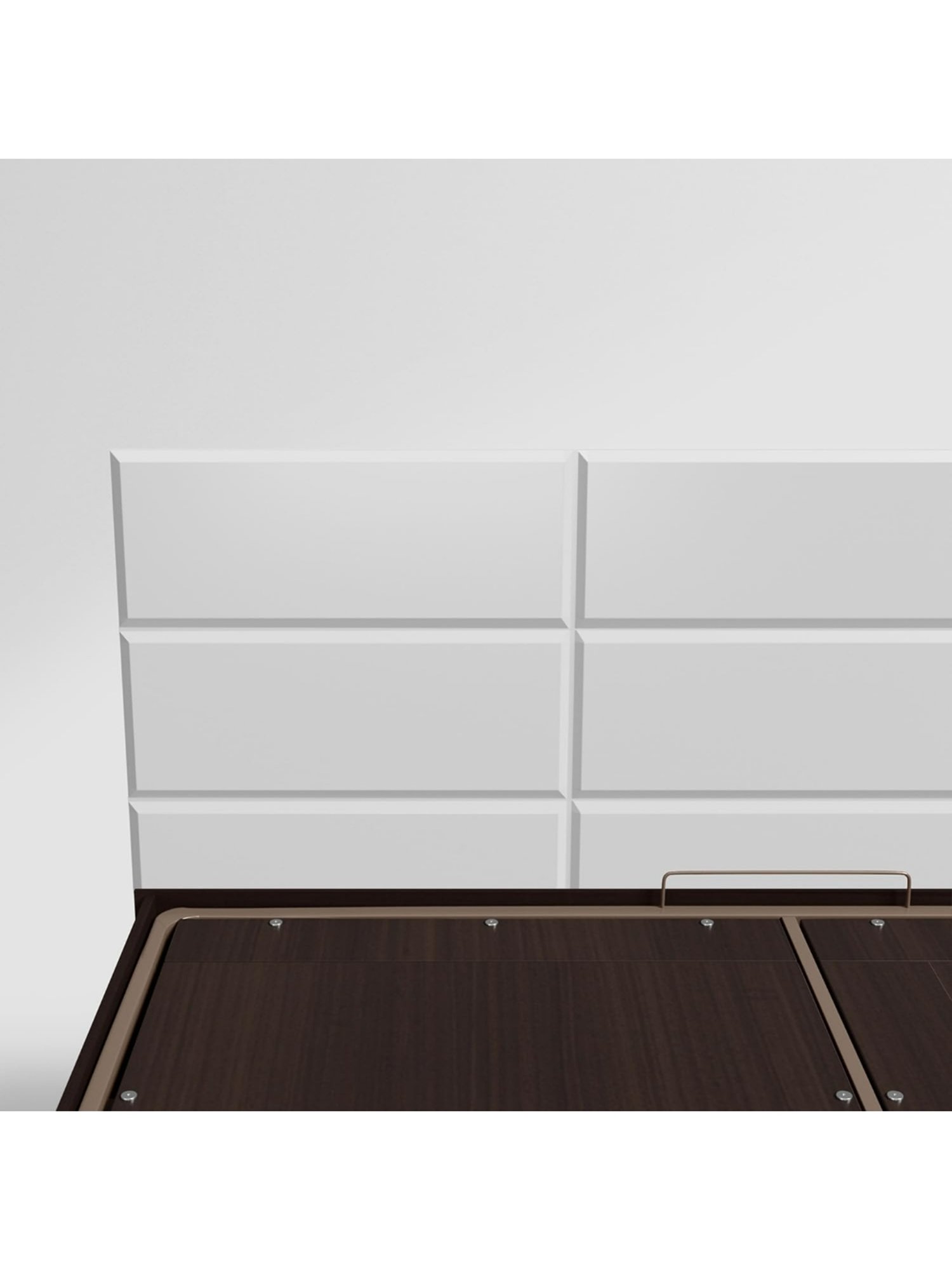 Godrej Interio Chocolate Morf White Engineered Wood Queen Bed with Motorized Storage