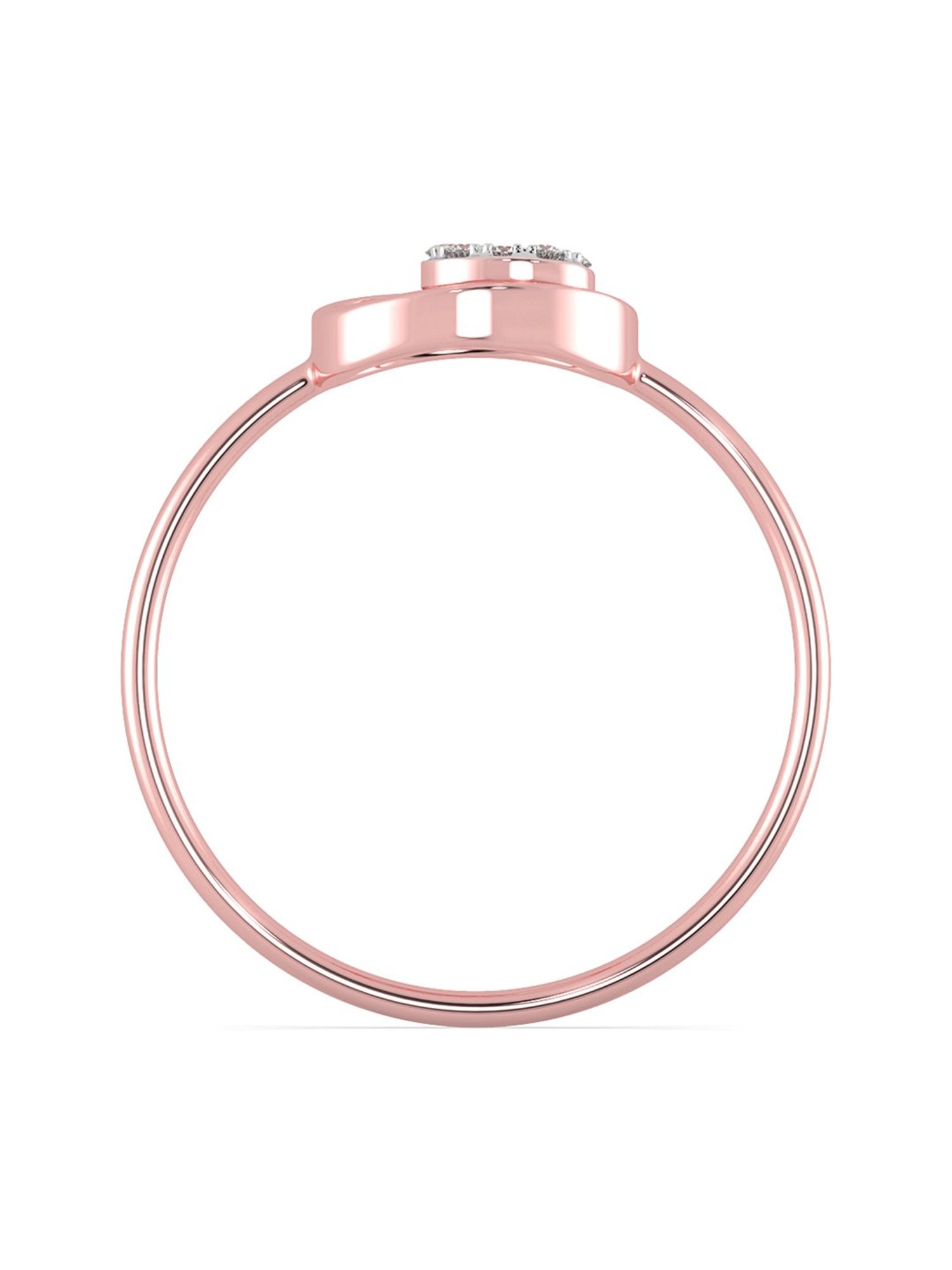 Malabar Gold and Diamonds 18k Rose Gold Diamond Ring