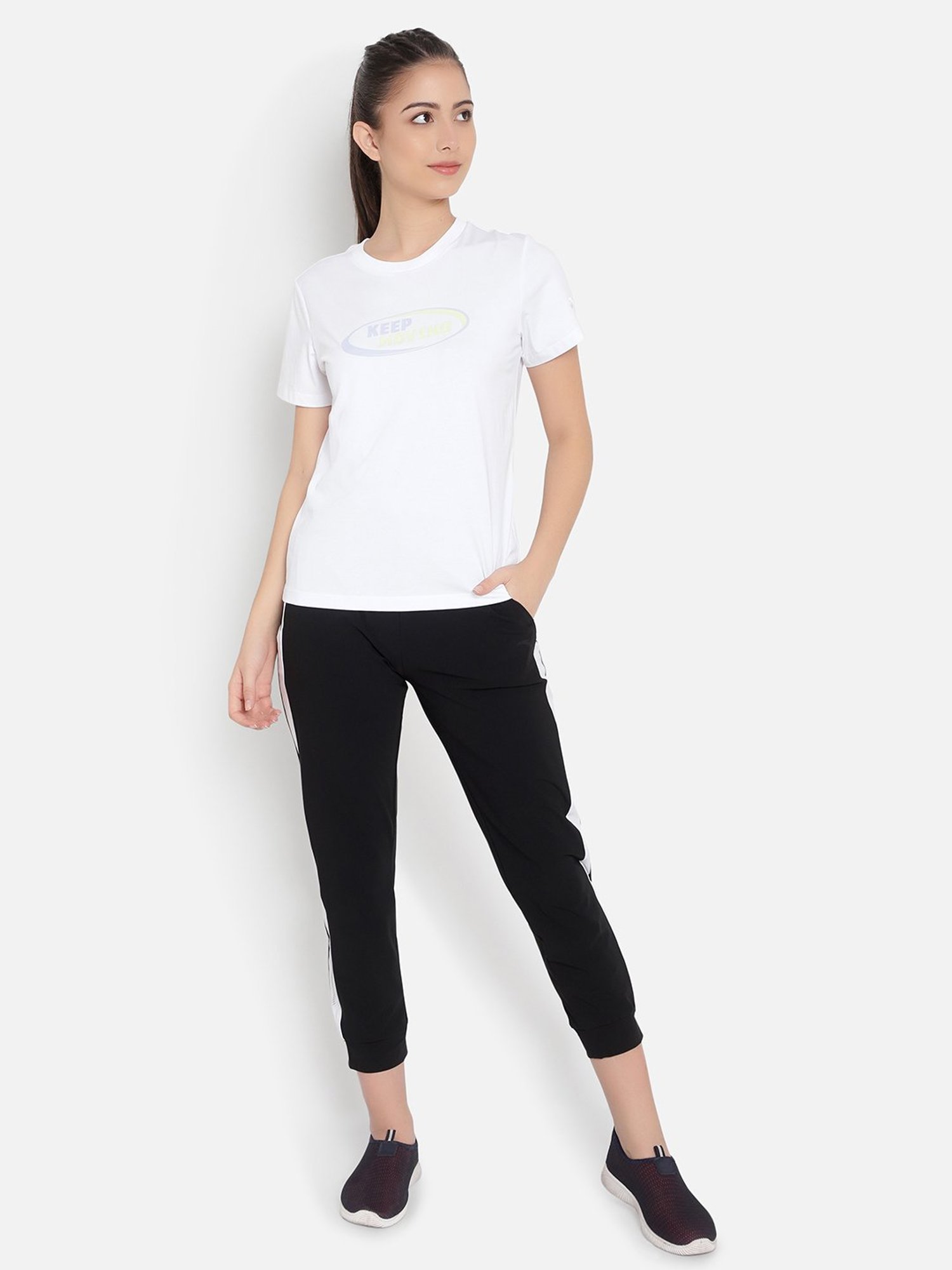 Anta White Printed Sports T-Shirt