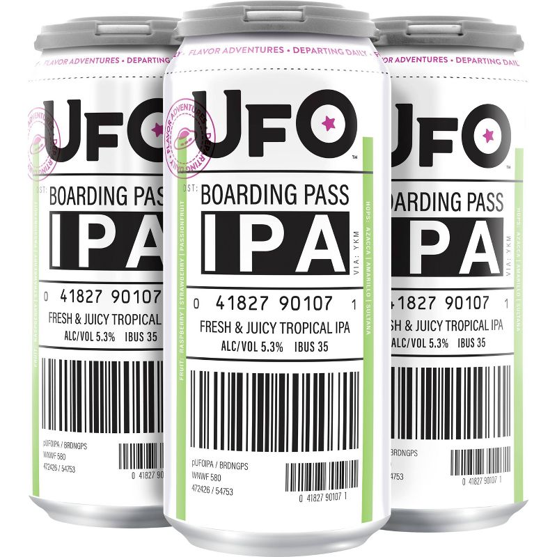 UFO Boarding Pass IPA Beer - 4pk/16 fl oz Cans