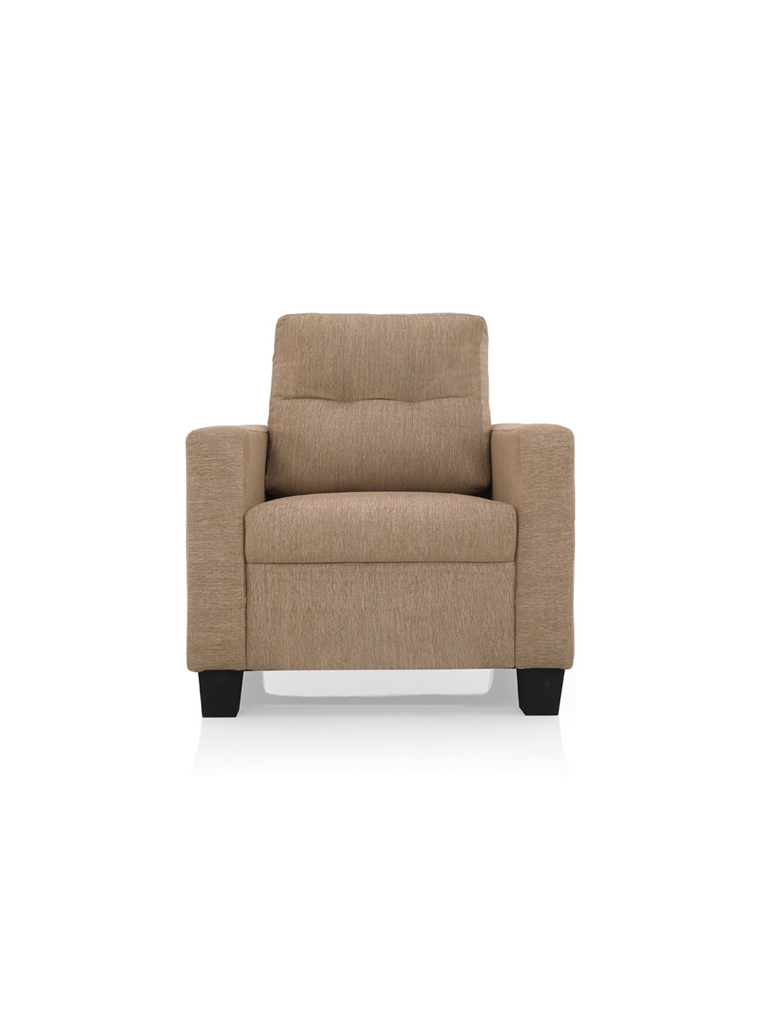 Duroflex Ease Brown Neem Wood 1 Seater Sofa