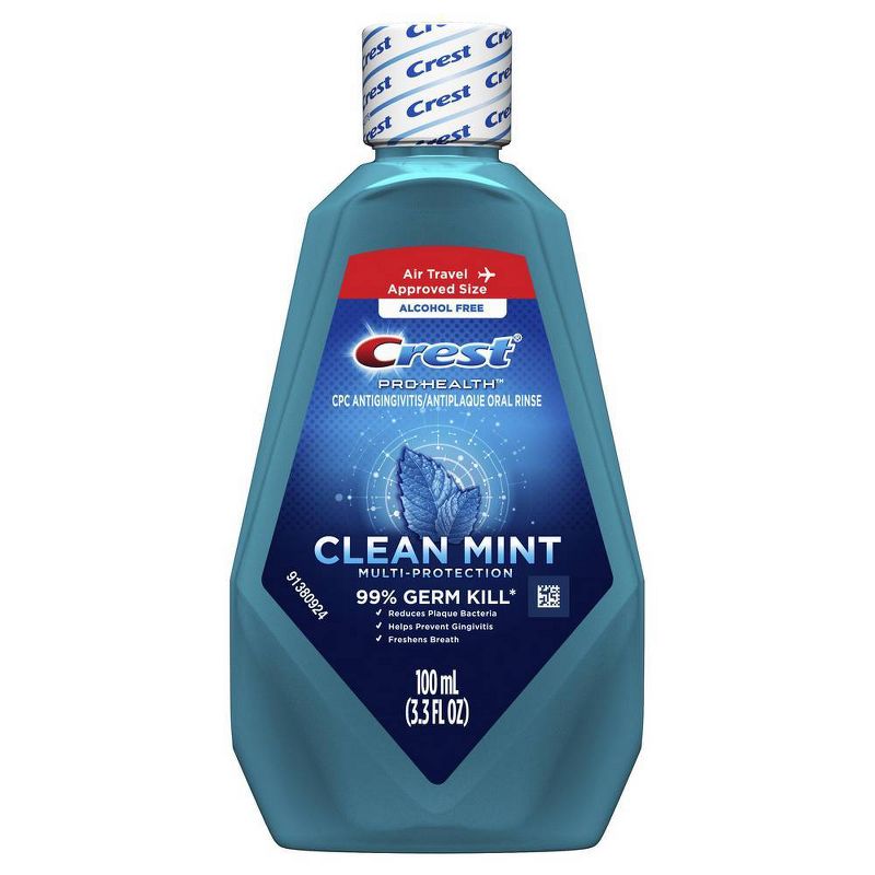 Crest Pro-Health Clean Mint Mouthwash - Trial Size - 3.3 fl oz